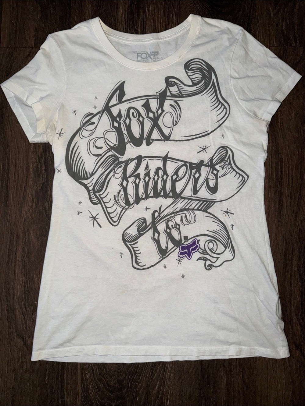Fox Racing Fox Riders Co Graphic Tee White Short Sleeve Women’s Extra Large